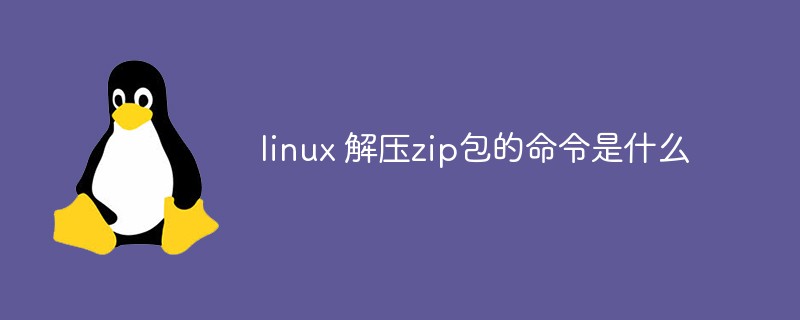 解压文件linux_linux 解压zip包的命令是什么