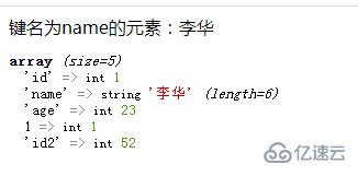 php数组由哪些部分构成