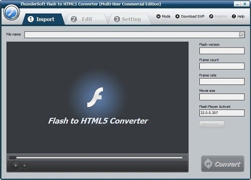 播放HTML5音频文件_ThunderSoft Flash to HTML5 电脑版