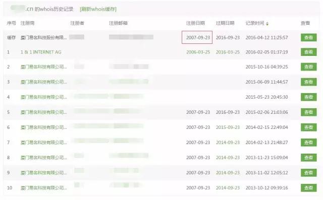 域名历史信息查询_查询域名历史_域名历史记录查询