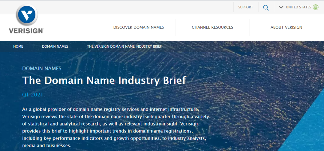 中国域名注册价值_【数据报告】威瑞信：2021年第一季度，域名总体注册量减少280万！