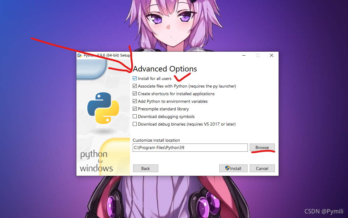 Python 3.9.6 64位安装教程 _Python 3.8-3.9 安装包下载 _python 安装